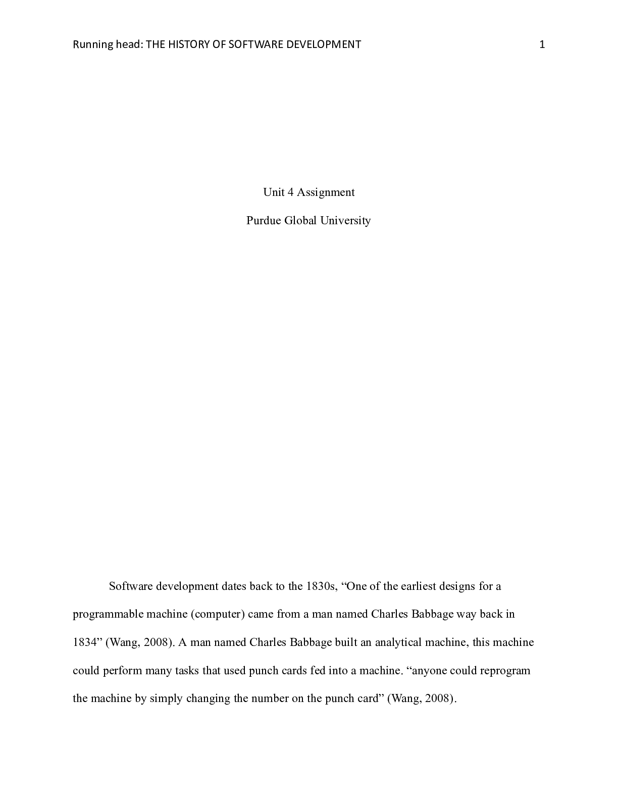 Preview image for IT213 UNIT4.docx    Unit 4 Assignment  Purdue Global University   Software development dat